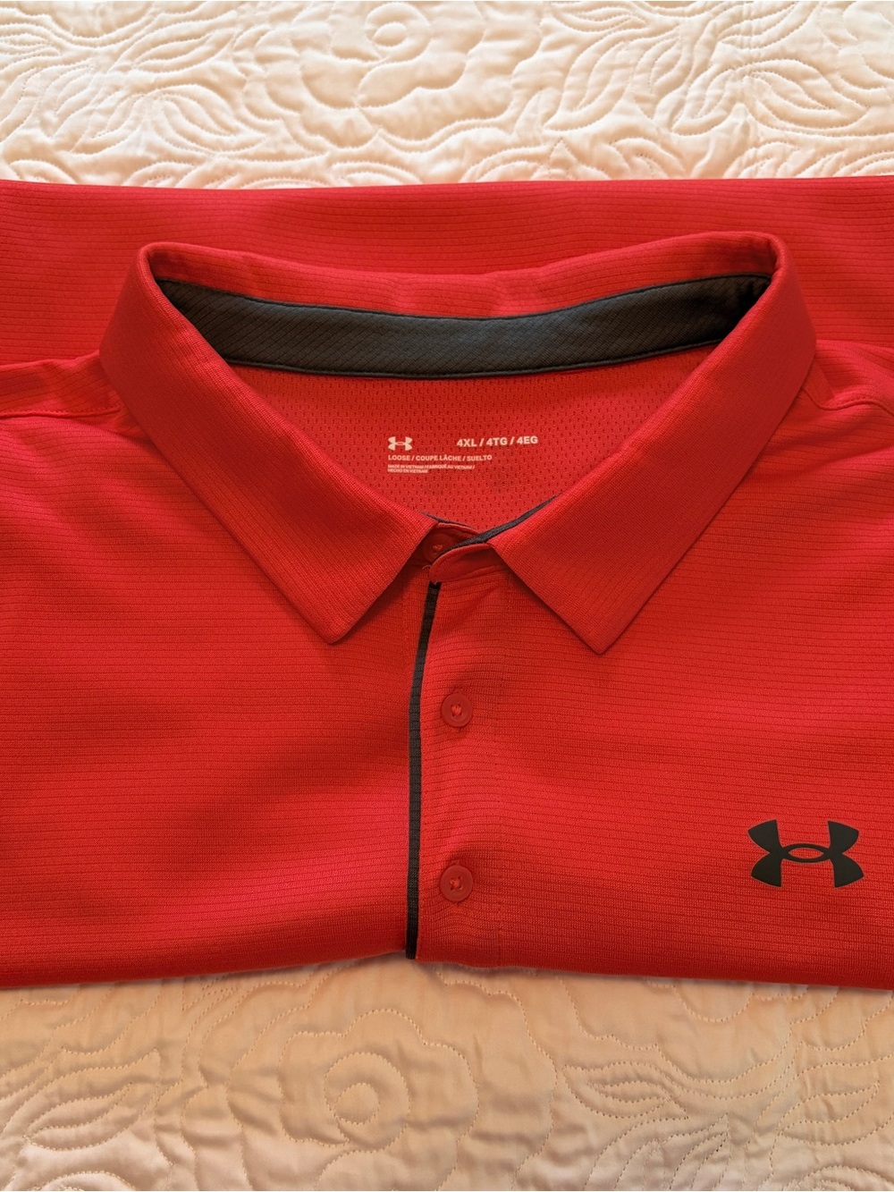 Big & Tall Under Armour Men’s Red Performance Polo Shirt